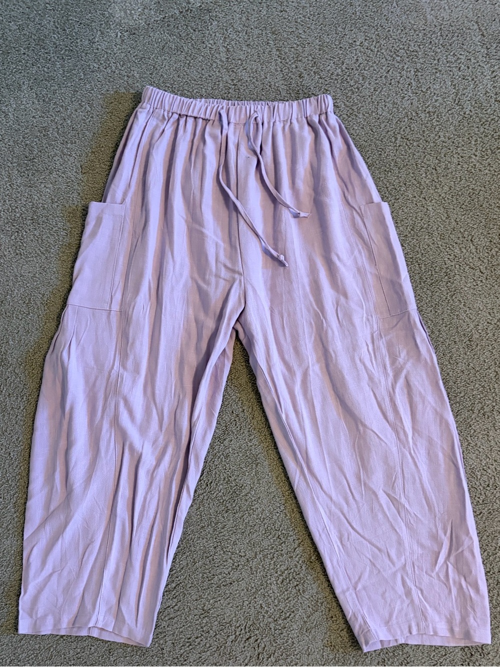 Tarse Barrel Drawstring Pant - S - Lavender